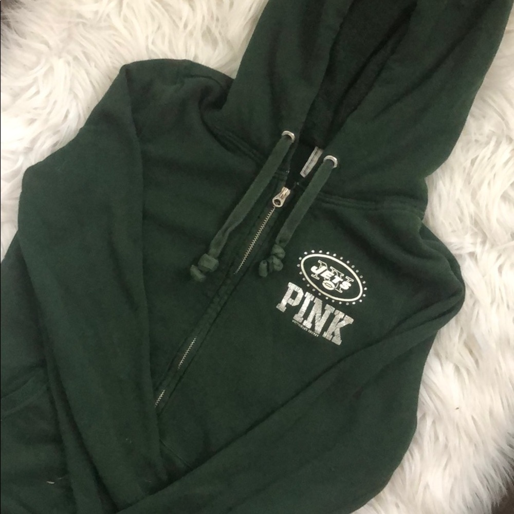 VS Pink Zip Up hoodie Jets